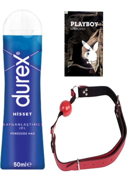 Hisset Pürüzsüz Hazlar 50 ml Jel + Kırmızı Deri Ağız Topu + Hediye