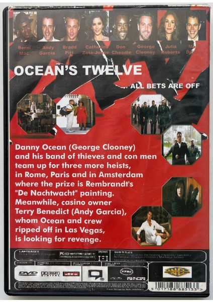 Ocean's Twelve DVD (Orijinal Dönem Baskı) fiyatları