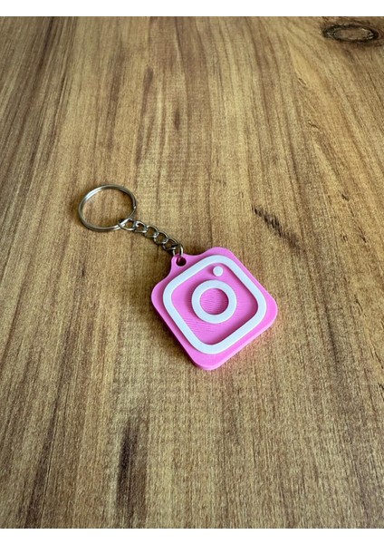 Nfc Anahtarlık - Instagram Anahtarlık Pembe (Büyük Boy 4,5 Cm) fiyatları