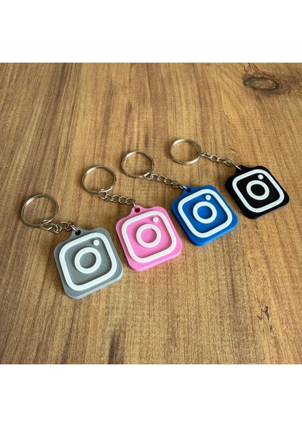 Nfc Anahtarlık - Instagram Anahtarlık Pembe (Büyük Boy 4,5 Cm) fırsatları