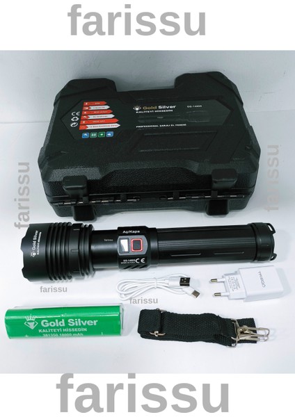 GS-14600 Şarjlı El Feneri | 80W 8000 Lümen - 18000 Mah Powerbank Özellikli | Su Geçirmez & Uzun Ömürlü LED Işık fırsatları