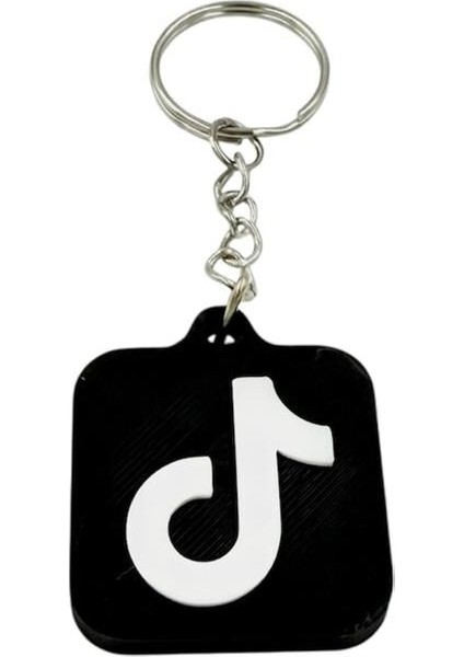 Nfc Anahtarlık - Tiktok Anahtarlık Siyah Model 1 (3,5 Cm)