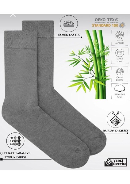 6'lı Bambu Çorap Çift Taban