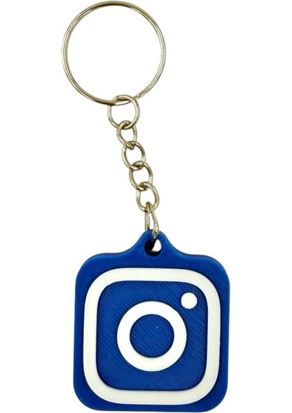Nfc Anahtarlık - Instagram Anahtarlık Mavi (Küçük Boy 3 Cm)