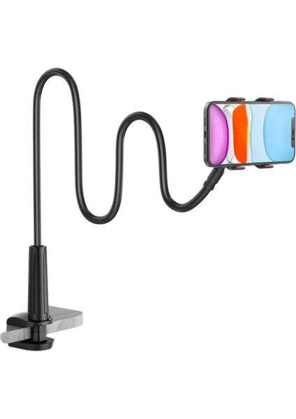 HP-A36 70 cm Esnek Boyunlu Masa Üstü Telefon Tutucu – 18 Cm'e Kadar Uyumlu 360° Ayarlanabilir