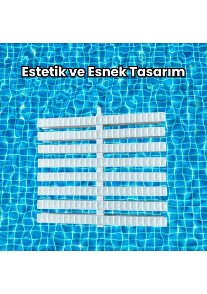 Havuz Savak Izgarası Tek Geçmeli Kaymaz Dayanıklı Drenaj Su Tahliye Kolay Montaj 10 Metre fiyatları