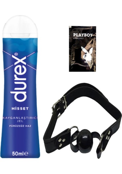 Hisset Pürüzsüz Hazlar 50 ml Jel + Siyah Deri Ağız Topu + Hediye