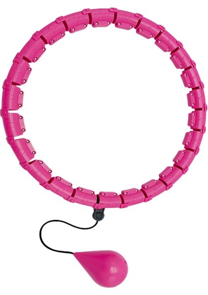 Ağırlıklı Çemberler, Karın Fitness Egzersizi Yetişkinler Için Masaj Çemberi/, 24 Bölüm Çıkarılabilir Boyut Ayarlanabilir - Pembe (Yurt Dışından)