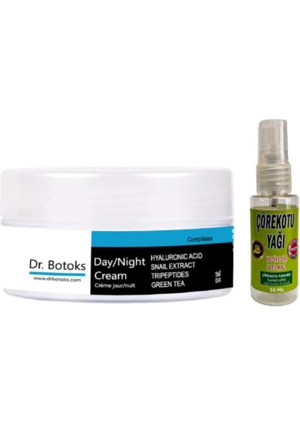 Dr Bot.oks Yaslanma Karşıtı Yüz Bakım Kremi 50 ml x 1 Adet+Vücut Sızıları Için Çörek Otu 30 ml
