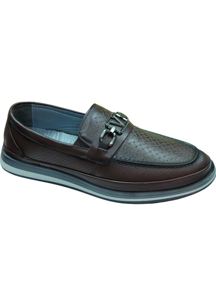 2009 Erkek Kahve (40-44) Deri Tokalı Loafer Ayakkabı fiyatları