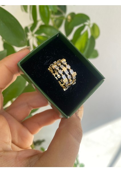 Özel Seri Zirkon Taşlı Elements Model Ayarlanabilir Vip Yüzük