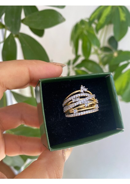 Özel Seri Zirkon Taşlı Çoklu Model Ayarlanabilir Vip Yüzük