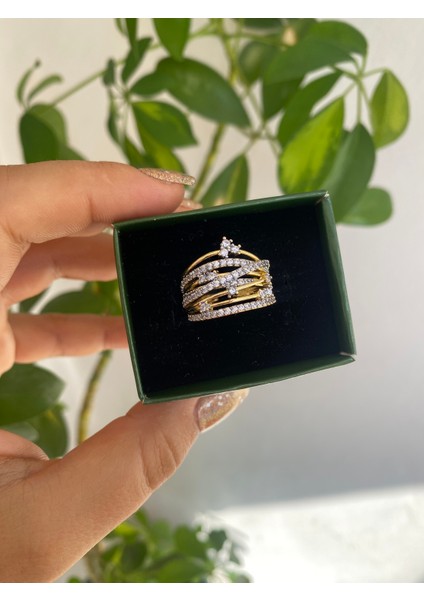 Özel Seri Zirkon Taşlı Çoklu Model Ayarlanabilir Vip Yüzük