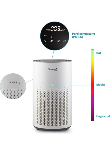 Ca 505 Smart Hava Temizleyici 50 M² 250 M³/saat Sessiz modelleri