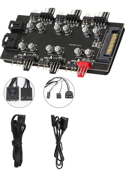 Argb ve Pwr Denetleyici Hub 6 Port 12V 4pin Fan ve 5V 3pin Rgb Fan Kontrol indirimleri