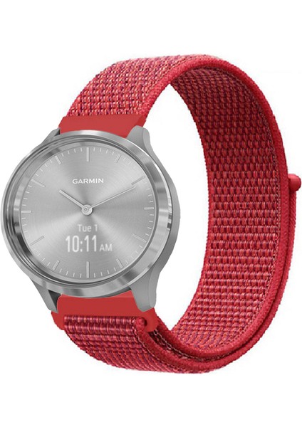 Garmin Vivomove 3 ile Uyumlu Kordon Cırt Cırtlı Spor Kumaş Kayış