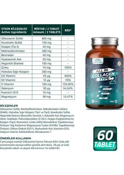 All In Tip 2 Kolajen | (2X60 Tablet)