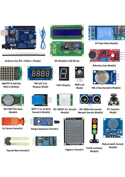 Arduino Set 292 Parça Full Başlangıç Seti( Malzemekutulu )
