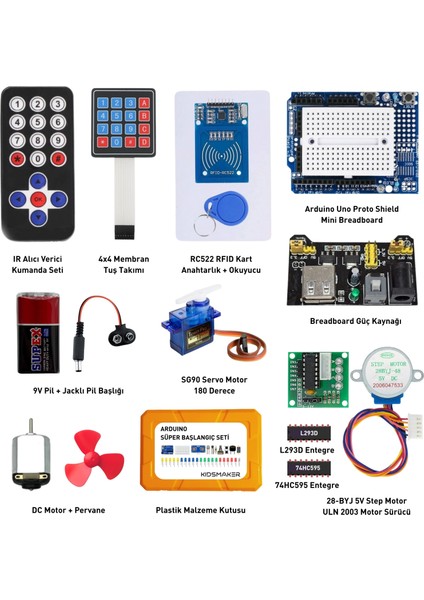 Arduino Set 292 Parça Full Başlangıç Seti( Malzemekutulu )