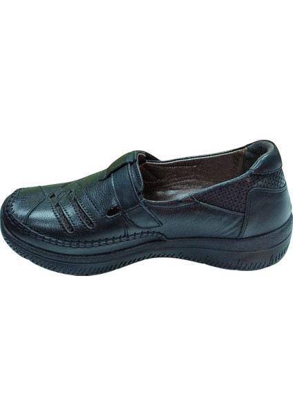 200K. Kadın Siyah (36-40) Deri Comfort Ayakkabı modelleri
