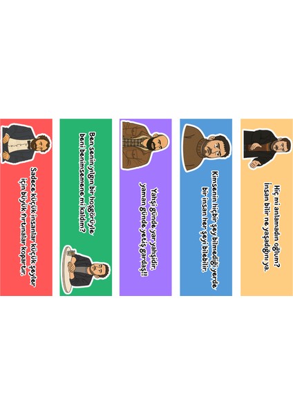 5 Adet Gibi Kitap Ayracı (155X45 Mm)