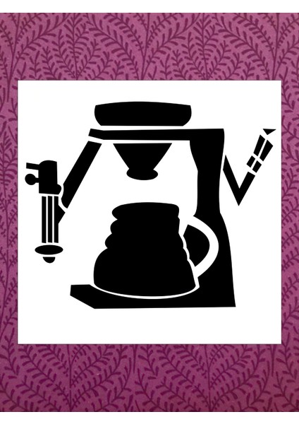 Stencil Sarayi Boyama Şablon Mutfak Obje ve Yazıları - 2190 Ölçü 30X30