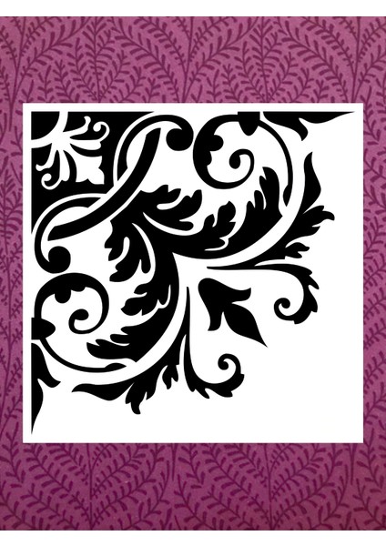 Stencil Sarayi Boyama Şablon Köşe - 2002 Ölçü 50X50