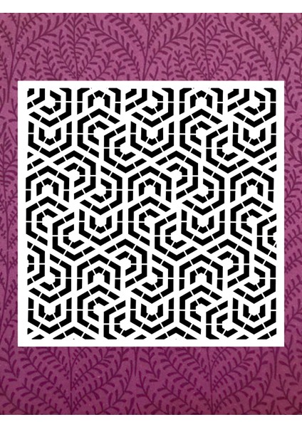 Stencil Sarayi Boyama Şablon Zemin Deseni - 2234 Ölçü 80X80