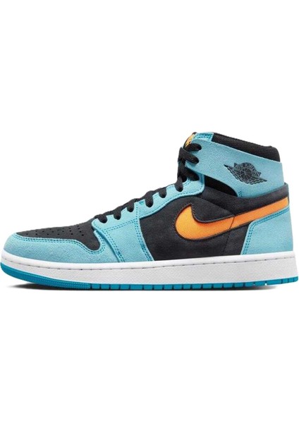 Air Jordan 1 Zoom Air Cmft 2 Leather Unisex Sneaker Hakiki Deri Unisex Günlük Spor Ayakkabı Mavi