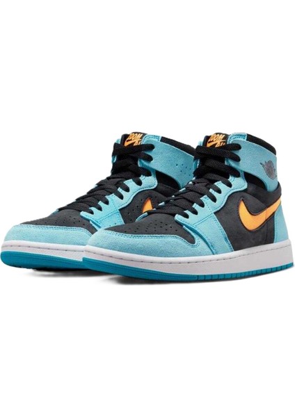 Air Jordan 1 Zoom Air Cmft 2 Leather Unisex Sneaker Hakiki Deri Unisex Günlük Spor Ayakkabı Mavi modelleri