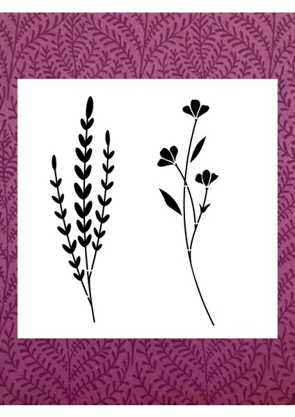 Stencil Sarayi Boyama Şablon Çiçek ve Meyve - 2151 Ölçü 30X30