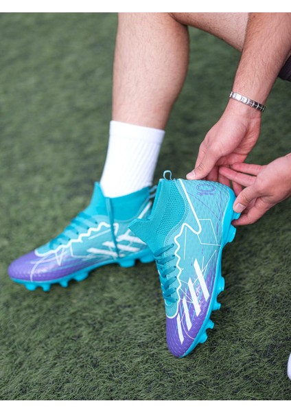 Çoraplı Krampon Çim ve Halı Saha Futbol Ayakkabısı Yetişkin Ayakkabı