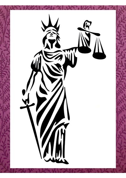 Stencil Sarayi Boyama Şablon Figür - 2015 Ölçü 40X60