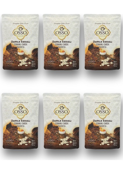 6'lı Damla Sakızlı Osmanlı Dibek Kahvesi(6x200=1200 gr)