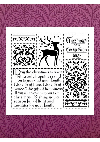 Stencil Sarayi Boyama Şablon Yeni Yıl - 2169 Ölçü 40X40