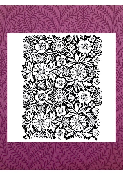 Stencil Sarayi Boyama Şablon Desenler - 2177 Ölçü 80X80