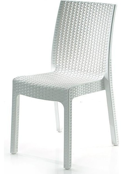 90X90 cm Rattan 4 Kişilik Kare Masa Seti Kolsuz Sandalye Bahçe Teras Takımı Oturma Grubu