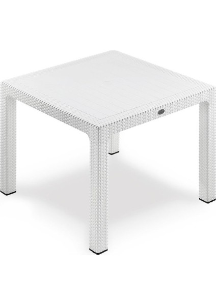 90X90 cm Rattan 4 Kişilik Kare Masa Seti Kolsuz Sandalye Bahçe Teras Takımı Oturma Grubu