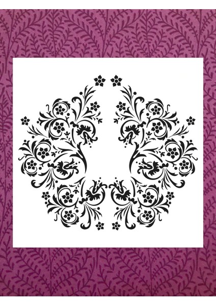 Stencil Sarayi Boyama Şablon Desenler - 2093 Ölçü 80X80