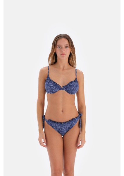 Fırfır Detaylı Balenli Toparlayıcı Hızlı Kuruyan Kadın Bikini Takım 3265