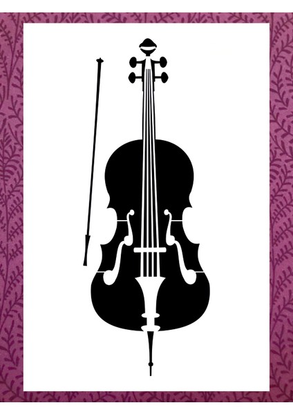 Stencil Sarayi Boyama Şablon Muzik - 2183 Ölçü 40X60