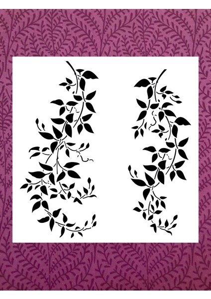 Stencil Sarayi Boyama Şablon Çiçek ve Meyve - 2218 Ölçü 60X60