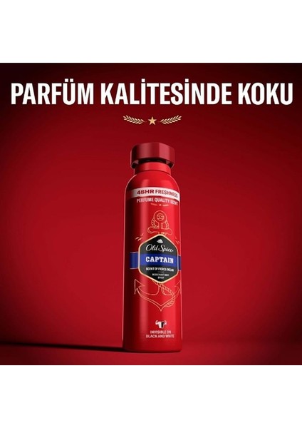 Captain Erkek Deodorant Vücut Spreyi 150 ml fırsatları