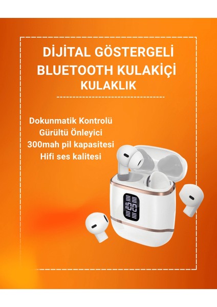 Çift Kulaklıklı Bluetooth Kulaklık – 4 Adet, Anc-Enc, Şarj Kutulu, Dijital Göstergeli