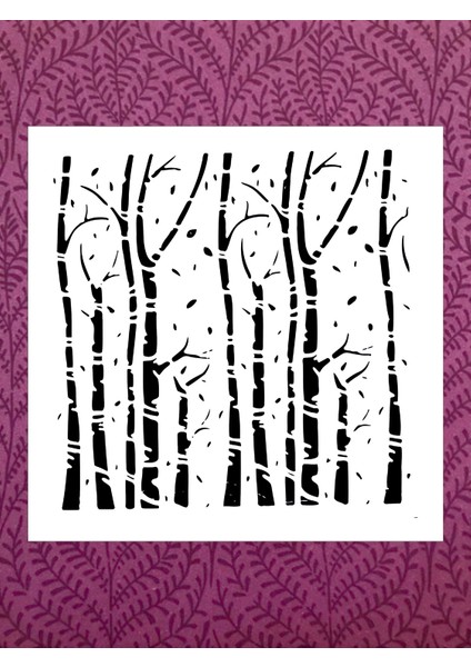 Stencil Sarayi Boyama Şablon Çiçek ve Meyve - 2168 Ölçü 50X50