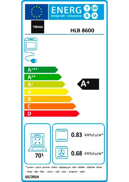 HLB 8600 WH Ankastre Multifonksiyonel Dijital Ekranlı Turbo Fırın Beyaz Cam 70 lt 111000012