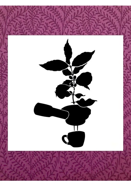 Stencil Sarayi Boyama Şablon Mutfak Obje ve Yazıları - 2187 Ölçü 80X80