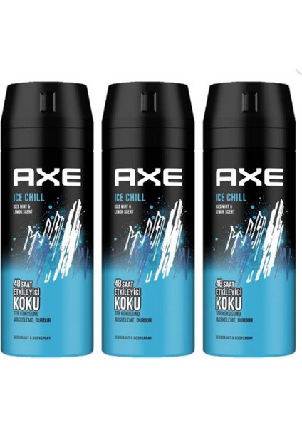 Ice Chill Sprey Deodorant 150 ml x 3 Adet