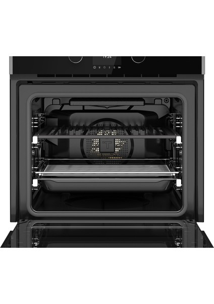 STEAKMASTER Ankastre Multifonksiyonel Dokunmatik Dijital Ekranlı Turbo Fırın Siyah Cam 70 lt 111000026 modelleri