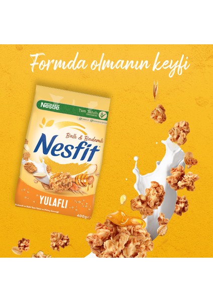 Nestlé Nesfit Ballı Bademli Tam Tahıl ve Pirinç Gevreği 400g fiyatları